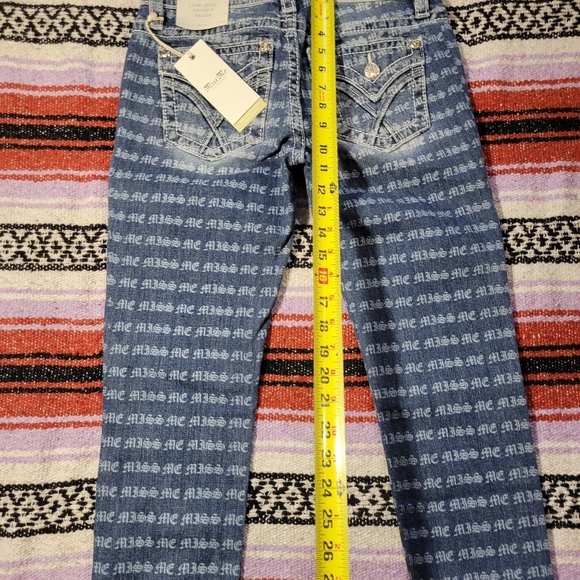 Miss Me 25×29 low rise skinny Blue Patterned low rise Skinny Jeans - Picture 14 of 16